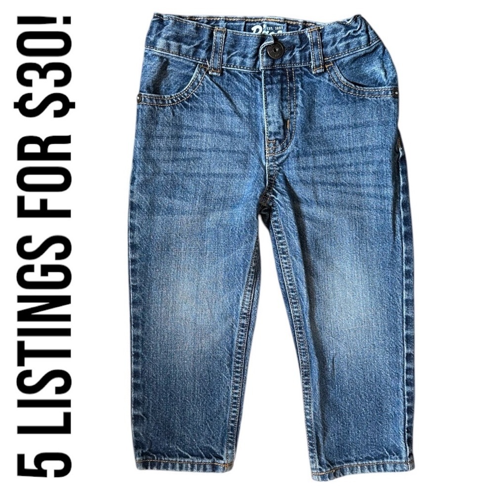 Oshkosh B’Gosh Toddler Boy Classic Blue Denim Jeans Straight Leg
